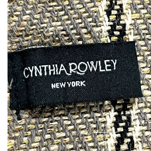 Cynthia Rowley Placemats Set Of 4 Jute Rustic Contemporary Gold Black 22”X 15” - Picture 5 of 7